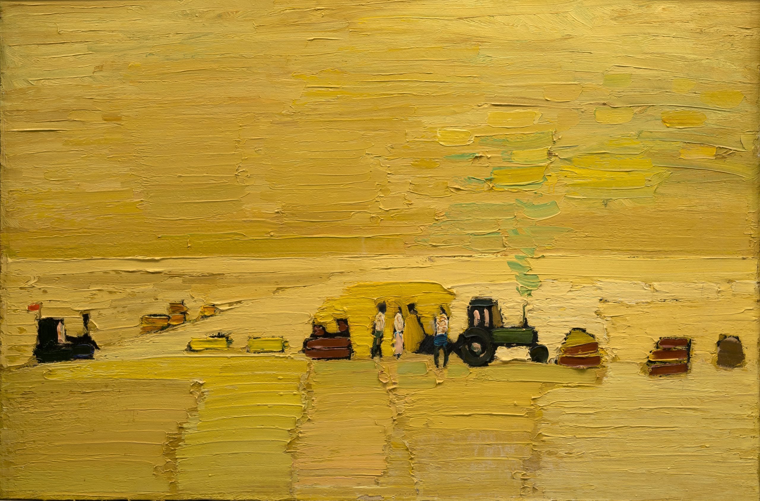 Landscape 'Harvest' by Olga Belopitova